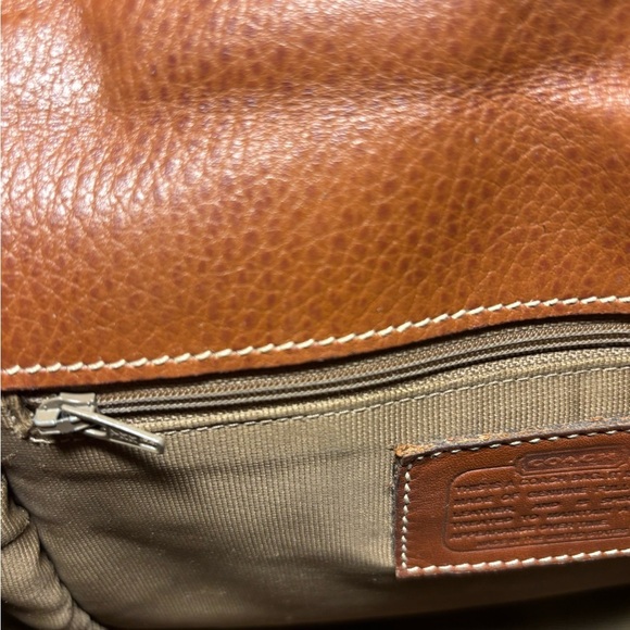 Coach Sheridan Mayfield Brown Pebbled‎ Leather Crossbody Bag - Picture 13 of 14